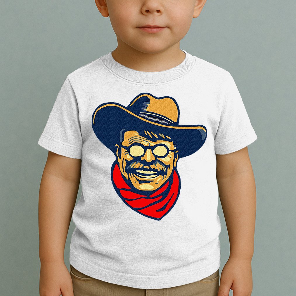 Teddy Roosevelt Rough Rider American National Parks Retro Toddler T-Shirt