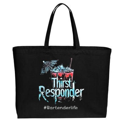 Thirst Response Responder Bartender Mixologists Cotton Canvas Jumbo Tote