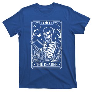 The Reader Retro Skeleton Celestial Wildflowers Tarot Card Gift T-Shirt