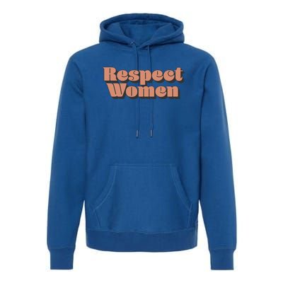 Trendy Respect Retro 3d Text Great Gift Premium Hoodie