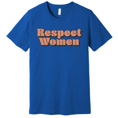 Trendy Respect Retro 3d Text Great Gift Premium T-Shirt