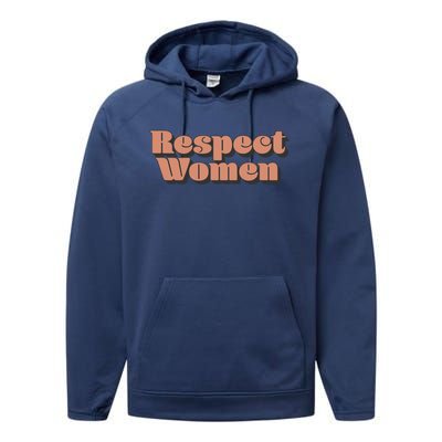 Trendy Respect Retro 3d Text Great Gift Performance Fleece Hoodie