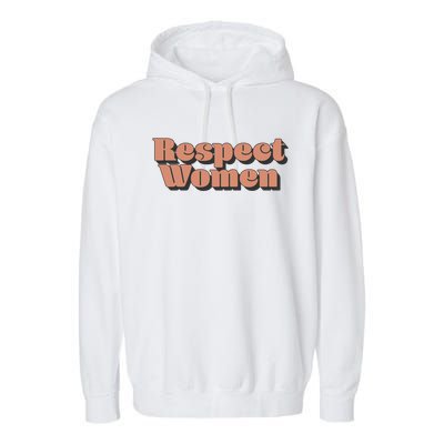 Trendy Respect Retro 3d Text Great Gift Garment-Dyed Fleece Hoodie