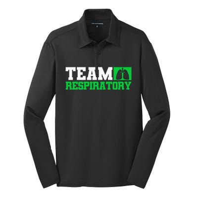 Team Respiratory Respirotary Therapist Silk Touch Performance Long Sleeve Polo