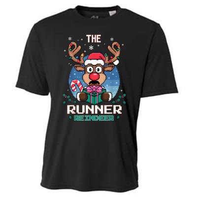 The Runner Reindeer Christmas Matching Family Cooling Performance Crew T-Shirt