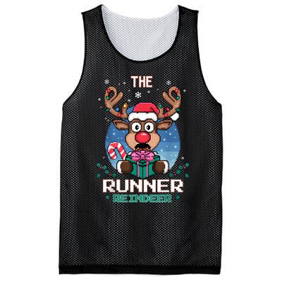 The Runner Reindeer Christmas Matching Family Mesh Reversible Basketball Jersey Tank