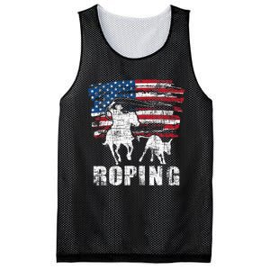 Team Roping Roper Usa American Flag Header Heeler Horse Mesh Reversible Basketball Jersey Tank