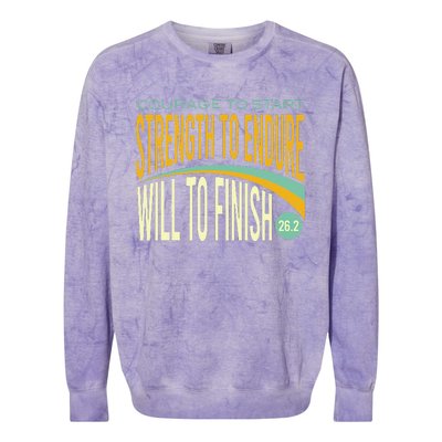 Trail Running Run Trails Be Happy Trail and Ultra Running Colorblast Crewneck Sweatshirt