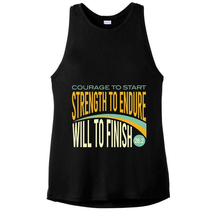 Trail Running Run Trails Be Happy Trail and Ultra Running Ladies PosiCharge Tri-Blend Wicking Tank