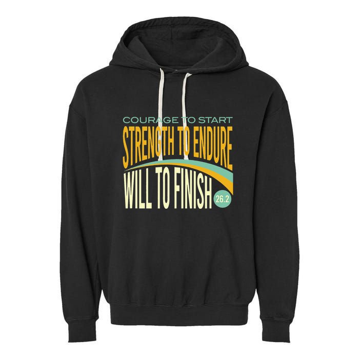 Trail Running Run Trails Be Happy Trail and Ultra Running Garment-Dyed Fleece Hoodie