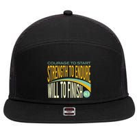 Trail Running Run Trails Be Happy Trail and Ultra Running 7 Panel Mesh Trucker Snapback Hat