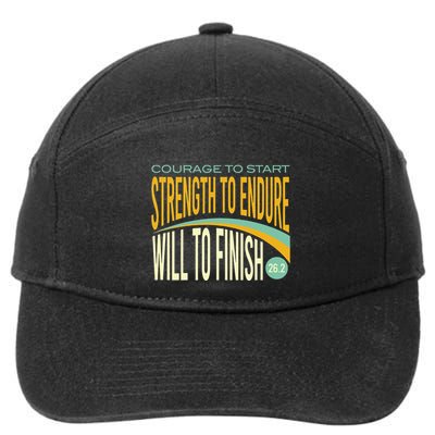 Trail Running Run Trails Be Happy Trail and Ultra Running 7-Panel Snapback Hat