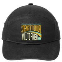 Trail Running Run Trails Be Happy Trail and Ultra Running 7-Panel Snapback Hat