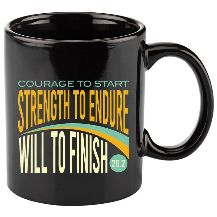 Trail Running Run Trails Be Happy Trail and Ultra Running 11oz C Handle Ceramic Mug