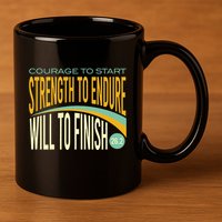 Trail Running Run Trails Be Happy Trail and Ultra Running 11oz C Handle Ceramic Mug