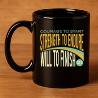 Trail Running Run Trails Be Happy Trail and Ultra Running 11oz C Handle Ceramic Mug