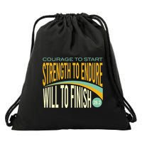 Trail Running Run Trails Be Happy Trail and Ultra Running Drawstring Bag