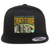 Trail Running Run Trails Be Happy Trail and Ultra Running Flatbill Hat