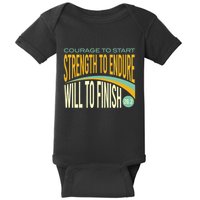 Trail Running Run Trails Be Happy Trail and Ultra Running Baby Bodysuit