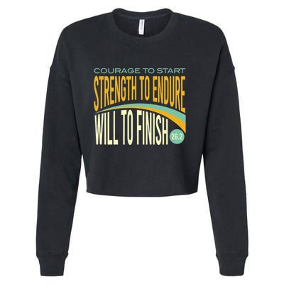 Trail Running Run Trails Be Happy Trail and Ultra Running Cropped Pullover Crew