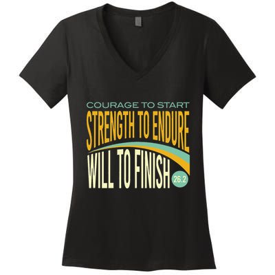 Trail Running Run Trails Be Happy Trail and Ultra Running Women's V-Neck T-Shirt