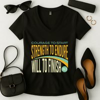 Trail Running Run Trails Be Happy Trail and Ultra Running Women's V-Neck T-Shirt