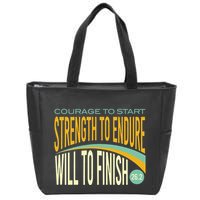 Trail Running Run Trails Be Happy Trail and Ultra Running Zip Tote Bag