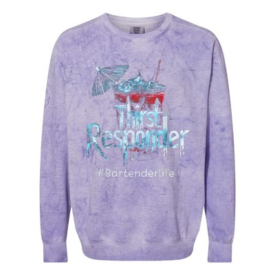 Thirst Response Responder Funny Bartender Mixologists Colorblast Crewneck Sweatshirt