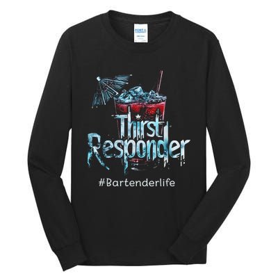 Thirst Response Responder Funny Bartender Mixologists Tall Long Sleeve T-Shirt