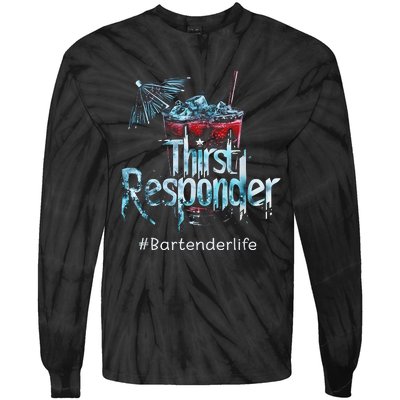 Thirst Response Responder Funny Bartender Mixologists Tie-Dye Long Sleeve Shirt