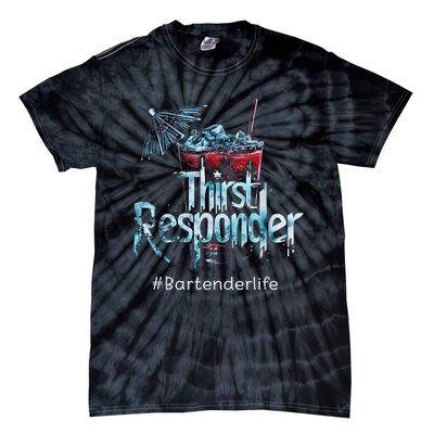 Thirst Response Responder Funny Bartender Mixologists Tie-Dye T-Shirt