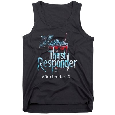 Thirst Response Responder Funny Bartender Mixologists Tank Top