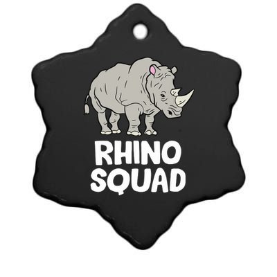 Team Rhino Rhino Squad Love Rhinoceros Ceramic Star Ornament