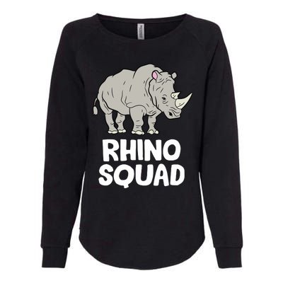 Team Rhino Rhino Squad Love Rhinoceros Womens California Wash Sweatshirt