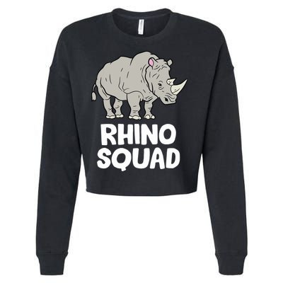 Team Rhino Rhino Squad Love Rhinoceros Cropped Pullover Crew