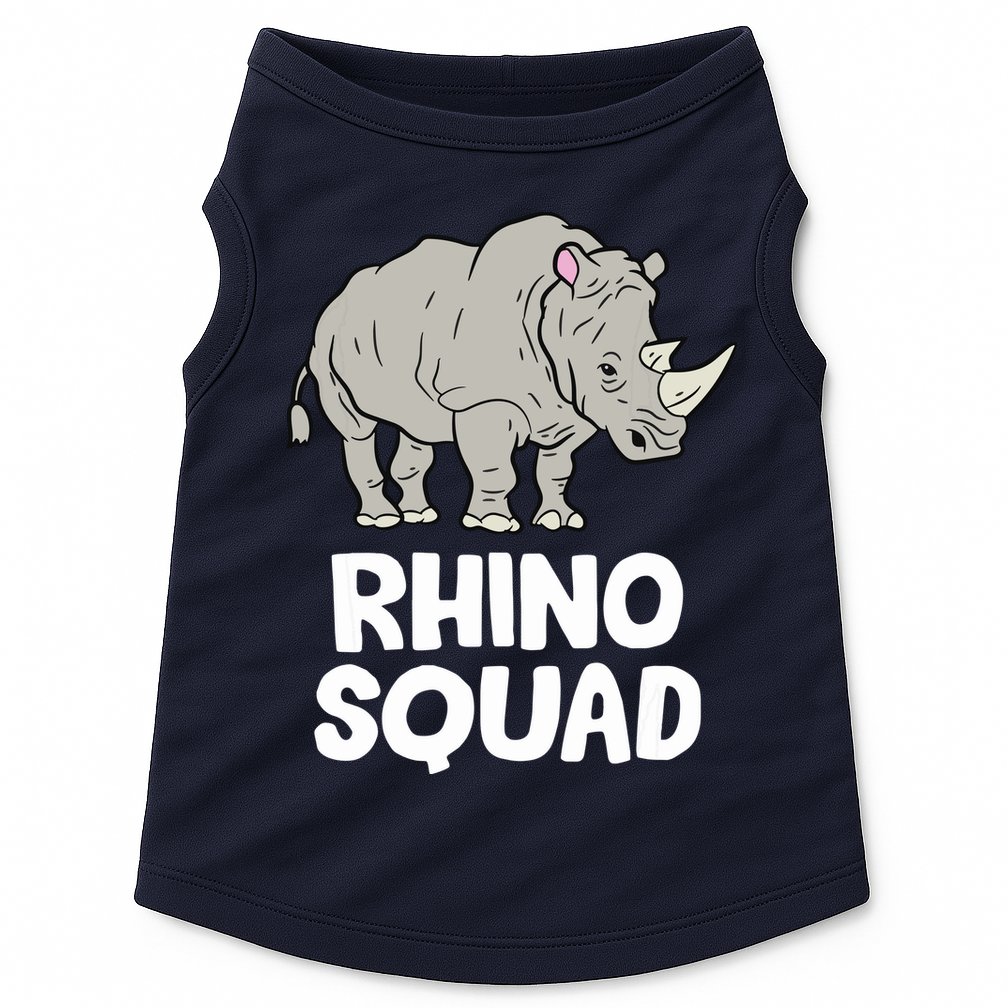 Team Rhino Rhino Squad Love Rhinoceros Doggie Tank