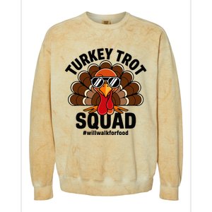 Thanksgiving Race Run Footrace Turkey Trot Squad Colorblast Crewneck Sweatshirt