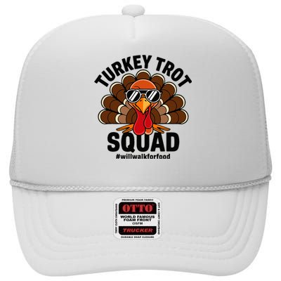 Thanksgiving Race Run Footrace Turkey Trot Squad High Crown Mesh Back Trucker Hat