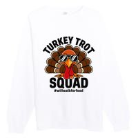 Thanksgiving Race Run Footrace Turkey Trot Squad Premium Crewneck Sweatshirt