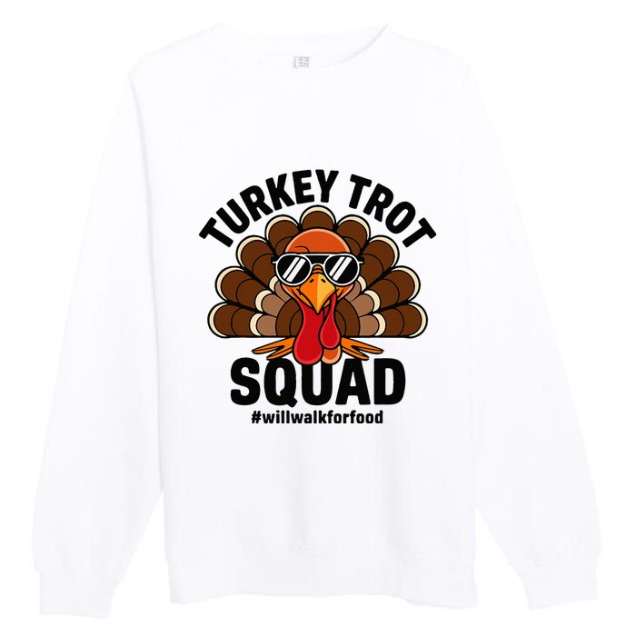 Thanksgiving Race Run Footrace Turkey Trot Squad Premium Crewneck Sweatshirt