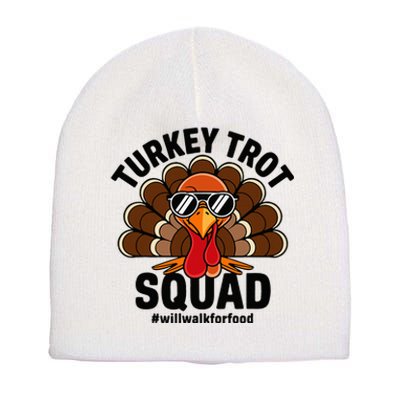 Thanksgiving Race Run Footrace Turkey Trot Squad Short Acrylic Beanie