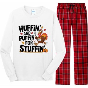 Thanksgiving Run Race Footrace Turkey Trot 2024 Long Sleeve Pajama Set