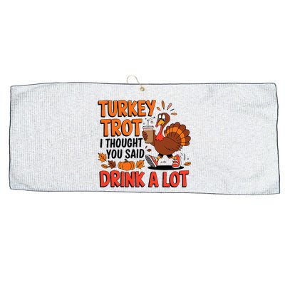 Thanksgiving Run Race Footrace Turkey Trot 2024 Large Microfiber Waffle Golf Towel