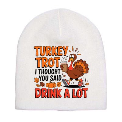 Thanksgiving Run Race Footrace Turkey Trot 2024 Short Acrylic Beanie