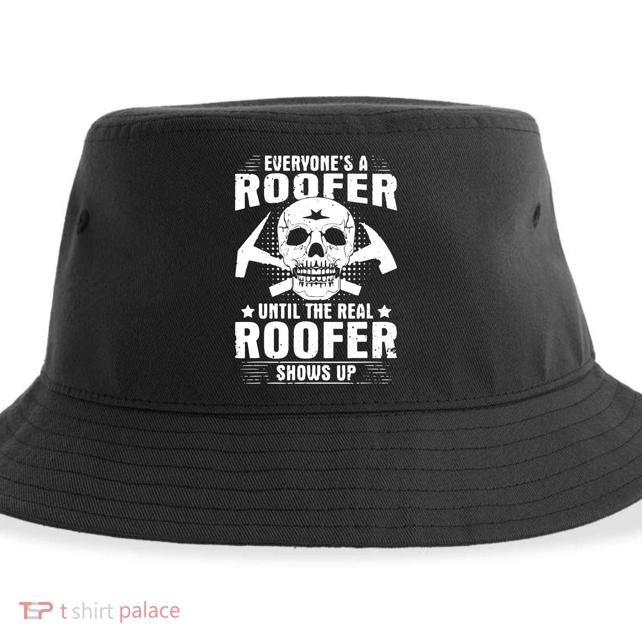 The Real Roofer Shows Up Funny Roofing For Men MM Sustainable Bucket Hat