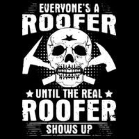The Real Roofer Shows Up Funny Roofing For Men MM 7-Panel Snapback Hat