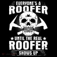 The Real Roofer Shows Up Funny Roofing For Men MM Drawstring Bag