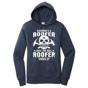 The Real Roofer Shows Up Funny Roofing For Men MM Women's Pullover Hoodie