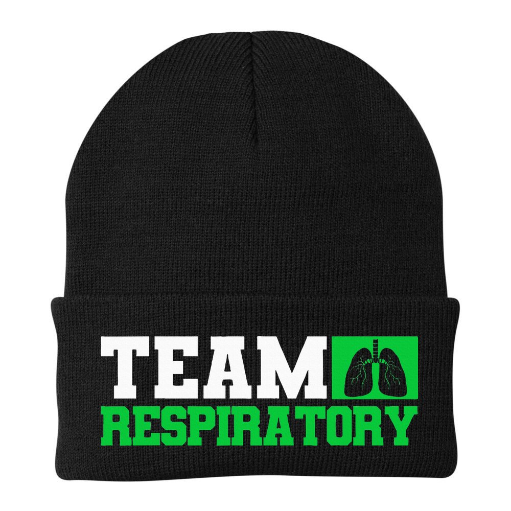 Team Respiratory Respirotary Therapist funny Beanie
