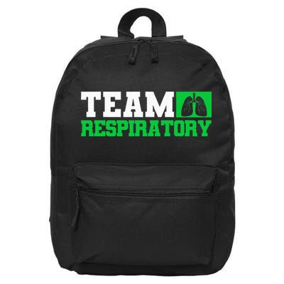 Team Respiratory Respirotary Therapist funny 16 in Basic Backpack